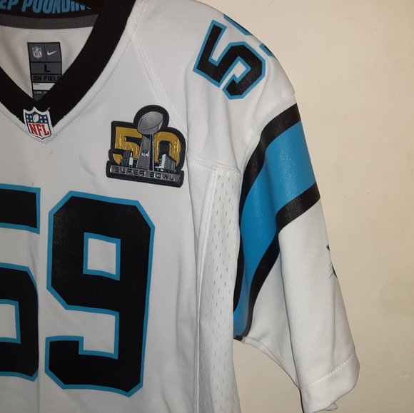 Luke Kuechly Carolina Panthers #59 Jersey White SZ:L Back to Football  School - Picture 4 of 7